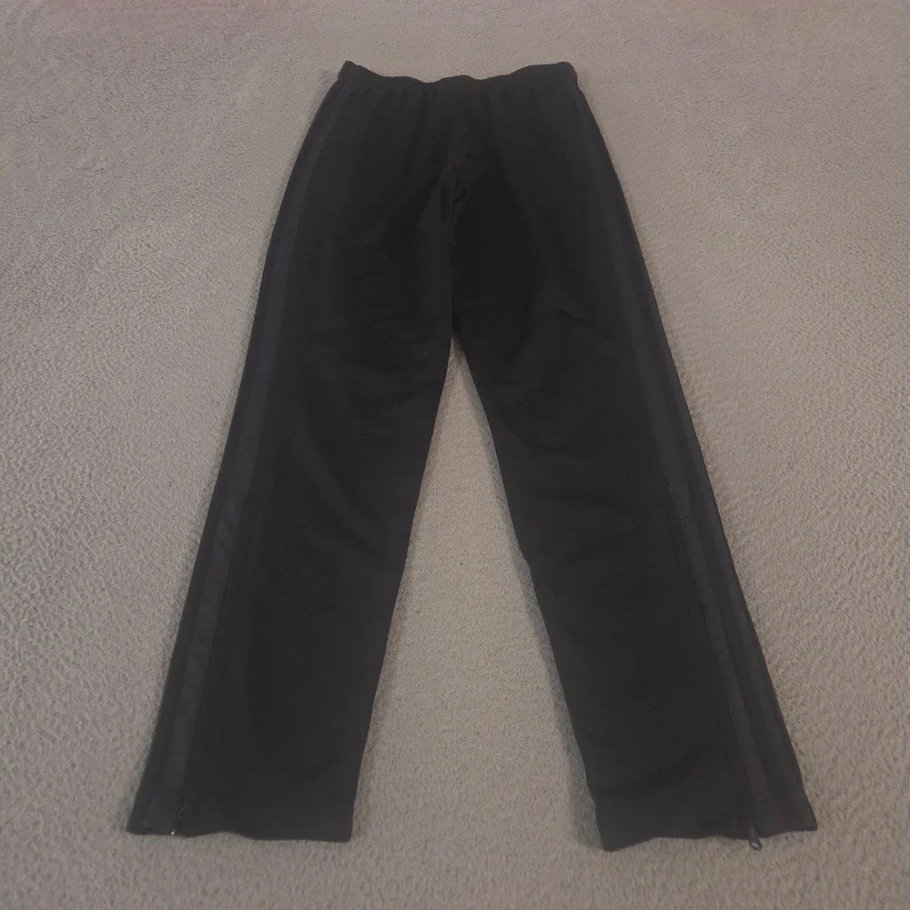Adidas Pants Mens Medium Black 3-Stripes Tricot Tapered Track Recycled Polyester